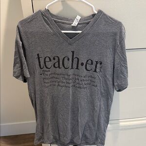 Gray V-Neck Kids Shirt